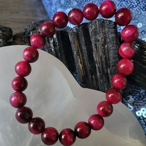 Handmade red tiger eye bracelet